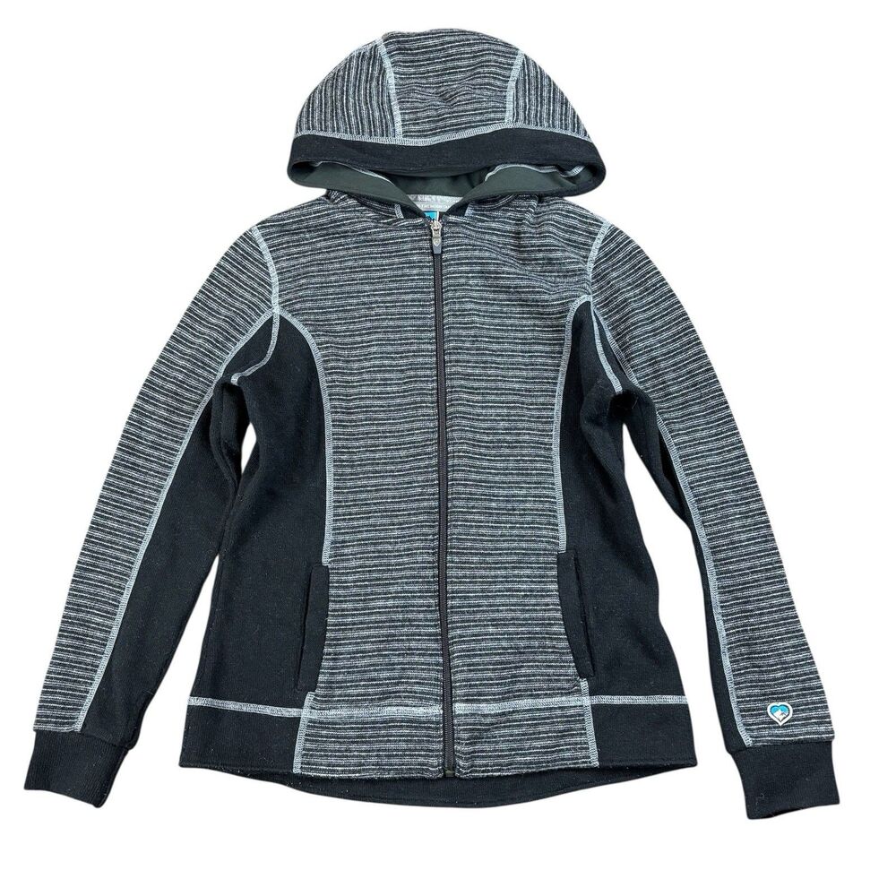 Kuhl Womens Chianti Fleece Wool Blend Jacket Outdoor Full Zip Sweater Hoodie S